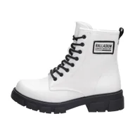 Buty trekkingowe damskie - Białe glany dla dziewczynki S.BARSKI 220-2A - miniaturka - grafika 1