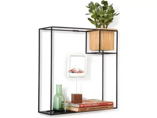 Umbra półka CUBIST LARGE czarna - metal, drewno 28295445580 - Półki do salonu - miniaturka - grafika 1