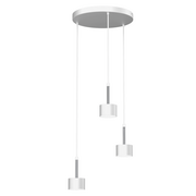 Lampy sufitowe - Milagro Kaskada wisząca ARENA do jadalni biała srebrna MLP7780 - miniaturka - grafika 1