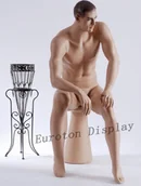 Manekiny wystawowe - Manekin męski MSH-3 Manekin MA-16 Nowe modelowane włosy. Kolor skóry siedzącego manekina mężczyzny - miniaturka - grafika 1