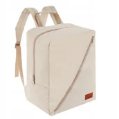 Plecaki - PLECAK 40x30x20cm BAGAŻ PODRĘCZNY WIZZAIR RYANAIR BEŻOWY DO SAMOLOTU 24L - miniaturka - grafika 1