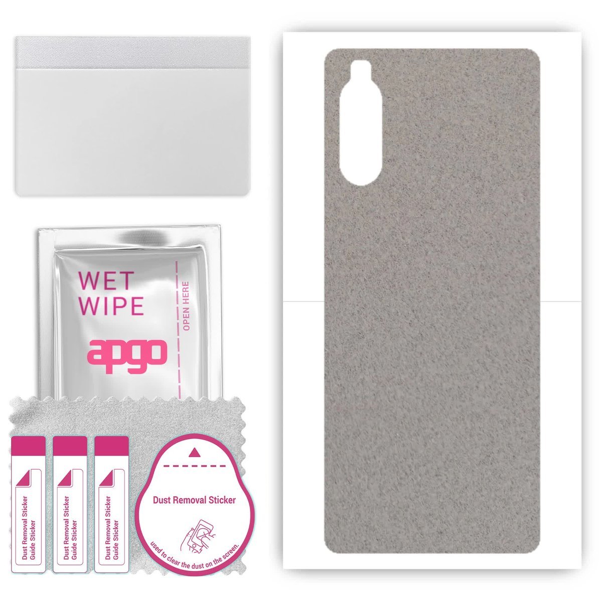 Folia naklejka skórka strukturalna na TYŁ Zamsz do Sony Xperia 10 III - Zamsz Szary - apgo SKINS