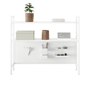 JAN NOWAK Metalowa nadstawka na biurko WENDY, 1150 x 980 x 220 mm, Biała - Inne meble biurowe - miniaturka - grafika 1