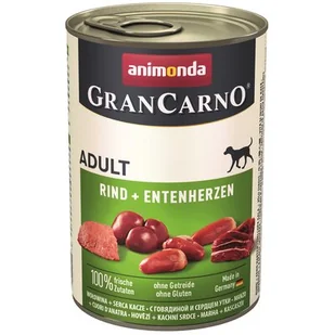 Animonda Grancarno Adult Rind Entenherzen Wołowina + Serca Kacze 400G - Mokra karma dla psów - miniaturka - grafika 1