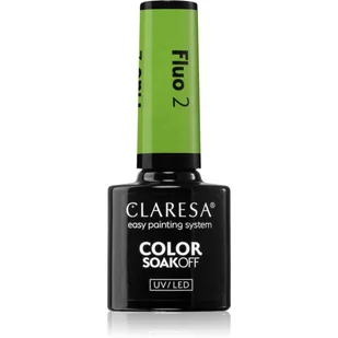 Claresa Lakier Hybrydowy Neonowy Zielony Fluo 2 - Lakiery hybrydowe - miniaturka - grafika 1