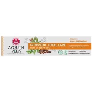 Ayuthveda Ayurvedic Total Care, pasta do zębów 360 z kurkumą i olejkiem eukaliptusowym, 100 g - Pasty do zębów - miniaturka - grafika 1