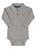 Body dla niemowląt - Chłopięce niemowlęce body polo szare Up Baby r.92 - miniaturka - grafika 1