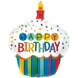 Amscan Balon foliowy "Cupcake Happy Birthday", 36" SHP 34442 - Balony i akcesoria - miniaturka - grafika 1
