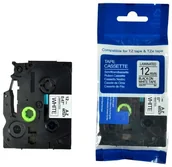 Taśmy do drukarek barwiące - Taśma zamiennik do Brother 12mm/8m biała czarny nadruk  TZE231 - miniaturka - grafika 1