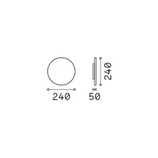 Ideallux Ideal Lux LED kinkiet zewnętrzny Punto antracyt Ø 24 cm, metal - Lampy ogrodowe - miniaturka - grafika 1