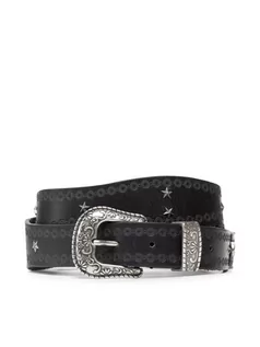 Paski - Pepe Jeans Pasek Damski Mary Belt PL020802 Czarny - grafika 1