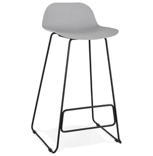 Kokoon Design Hoker Slade szary nogi czarne BS02180GRBL - Taborety i hokery - miniaturka - grafika 1