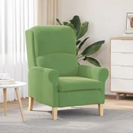 Fotele - vidaXL Jasnoszary Fotel Jasnoszary Tkanina, Drewno Standardowy fotel - miniaturka - grafika 1