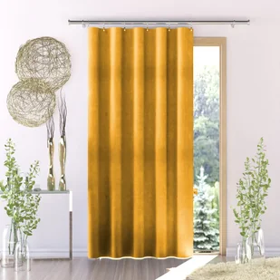 Zasłona gotowa uszyta na taśmie Zala 150x250cm żółta 150 x 250 [cm] - Zasłony - miniaturka - grafika 1