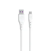 Kable USB - Dudao kabel przewód USB – micro USB 6A 1 m biały (TGL3M) - miniaturka - grafika 1