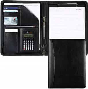 Elegancki Biwuar Aktówka Teczka Biznesowa Multi Organizer A4 Czarna - Teczki i aktówki - miniaturka - grafika 1