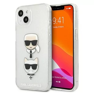 Karl Lagerfeld KLHCP13SKCTUGLS iPhone 13 mini 5,4" srebrny/silver hardcase Glitter Karl s & Choupette KF000807 - Etui i futerały do telefonów - miniaturka - grafika 1