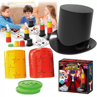 WOOPIE Gra sztuczki Magiczne z Kapeluszem Mały Magik 4+ - Zabawy w naśladowanie dorosłych - miniaturka - grafika 1