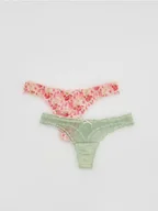 Majtki damskie - Reserved - Majtki typu stringi 2 pack - różowy - miniaturka - grafika 1