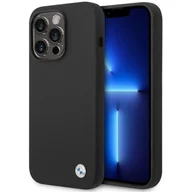 Etui i futerały do telefonów - Etui BMW Silicone Metal Logo do Apple iPhone 14 Pro Max Czarny - miniaturka - grafika 1