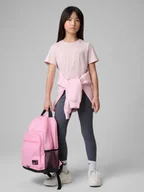 Koszulki dla dziewczynek - 4F T-shirt regular z nadrukiem dziewczęcy - różowy 158 (12-13 lat) - miniaturka - grafika 1