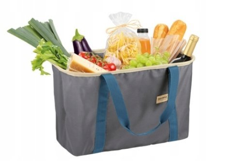 TESCOMA Składany koszyk na zakupy Click SHOP szary