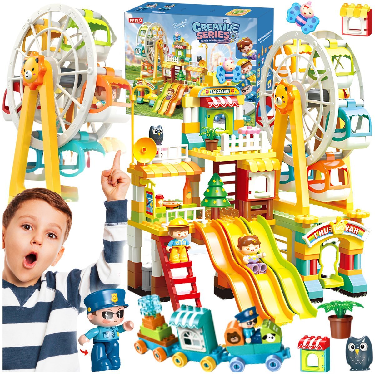 KLOCKI KONSTRUKCYJNE BUDOWANIA PARK ROZRYWKI DIABEILSKI MŁYN FL42008 235 EL