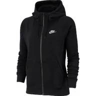 Bluzy sportowe damskie - Bluza Kobieta Nike Nsw Essntl Fz Flc czarny - miniaturka - grafika 1