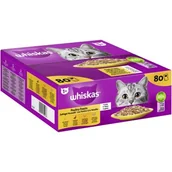Mokra karma dla kotów - Whiskas Jumbo Pack 1+ Wybór drobiu w galarecie 80 x 85 g - miniaturka - grafika 1