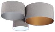 Lampy sufitowe - Szary potrójny plafon nad stół - EXX42-Bevis - Lumes - miniaturka - grafika 1