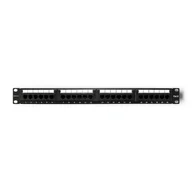 Pozostałe akcesoria sieciowe - QOLTEC Patch panel RACK | 24 porty | kat.6 UTP | Czarny NUQOLPP24054474 - miniaturka - grafika 1
