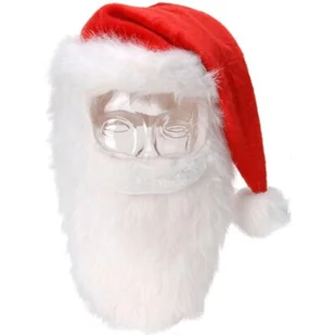 Czapka św. Mikołaja z brodą - Dodatki do strojów karnawałowych - miniaturka - grafika 1