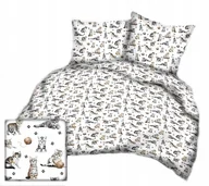 Pościel - pościel bawełna lux 200x220 + 2 poszewka B 307 kociaki na białym - miniaturka - grafika 1