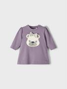 Koszulki dla dziewczynek - NAME IT Tunika 13212743 Fioletowy Regular Fit - miniaturka - grafika 1