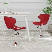 Krzesła - vidaXL Krzesła stołowe 2 szt. winna czerwień obite sztuczną skórą 335125 - miniaturka - grafika 1