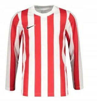 NIKE BLUZKA Z DŁUGI RĘKAWEM CZERWONO BIAŁA Z HAFTEM 128-137 K_A