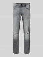 Spodnie męskie - Jeansy o kroju slim fit z efektem znoszenia model ‘3301’ - miniaturka - grafika 1