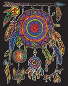 Decoupage - Painting Velvet Kolorowanka Welwetowa, Łapacz Snów - miniaturka - grafika 1