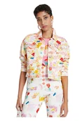 Kurtki damskie - Kurtka damska Desigual Lisam jeansowa z nadrukiem -M - DESIGUAL - miniaturka - grafika 1