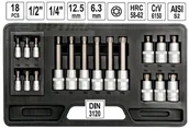 Klucze i nasadki - Yato Klucze trzpieniowe Torx T10 - T60 mm 18 części - miniaturka - grafika 1