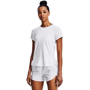 Koszulka damska Under Armour   IsoChill Run Laser Tee-WHT M - Koszulki sportowe damskie - miniaturka - grafika 1