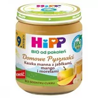 Kaszki dla dzieci - Hipp Domowe Pyszności Kaszka manna z jabłkami mango i morelami po 9. miesiącu 200 g Bio - miniaturka - grafika 1
