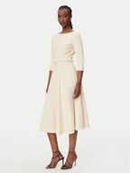 Sukienki - Rinascimento Sukienka koktajlowa CFC0127892003 Beżowy Regular Fit - miniaturka - grafika 1