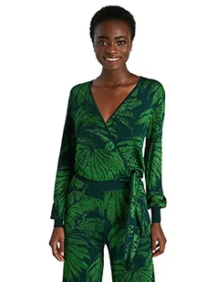 Desigual Sweter damski JERS_Les Marais, zielony, L - Swetry damskie - miniaturka - grafika 1