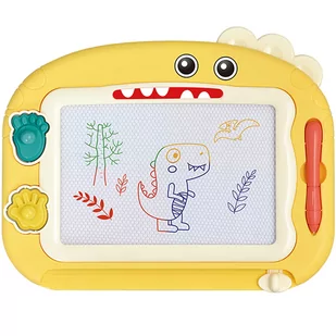 WOOPIE Znikopis Tablica Magnetyczna Kolorowa + 2 Stempelki Dinozaur - Tablice dla dzieci - miniaturka - grafika 2