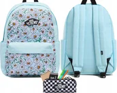 Plecaki - VANS ZESTAW 2W1 PLECAK + PIÓRNIK VANS FLORAL KWIATY KLASYK REALM DESKA - miniaturka - grafika 1
