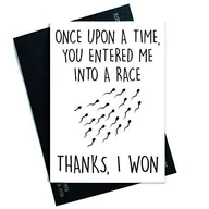 Kartki okolicznościowe i zaproszenia - Peachy Antics Tata zabawna kartka na Dzień Ojca niegrzeczny Crass tata dojrzały ojciec obraźliwe urodziny dziękuję zabawny dorosły żart humor banter plemnik dowcipna zabawa PC341 WSD_PC341 - miniaturka - grafika 1