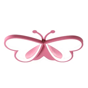 Lampy sufitowe lampa sufitowa motyl nowoczesny akrylowy żyrandol LED różowa lampa do sypialni - Lampy sufitowe - miniaturka - grafika 1