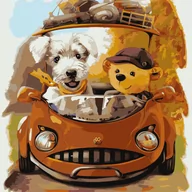 Malowanie po numerach - Zestaw do malowania po numerach. Przyjazna podróż 40x40 cm, KHO4382 - miniaturka - grafika 1