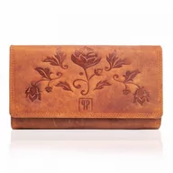 Portfele - Duży pomarańczowy portfel damski ze skóry naturalnej - miniaturka - grafika 1